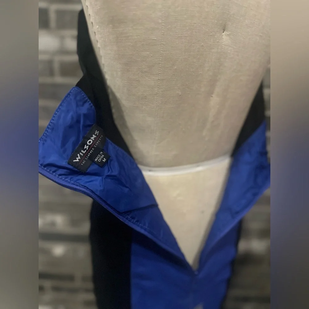 New Wilson Blue Leather and Black Lycra Dress. - Picture 5 of 14